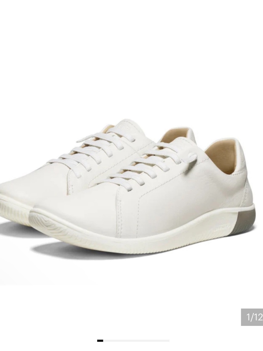 Keen women’s KNX leather sneaker in star white size 7.5